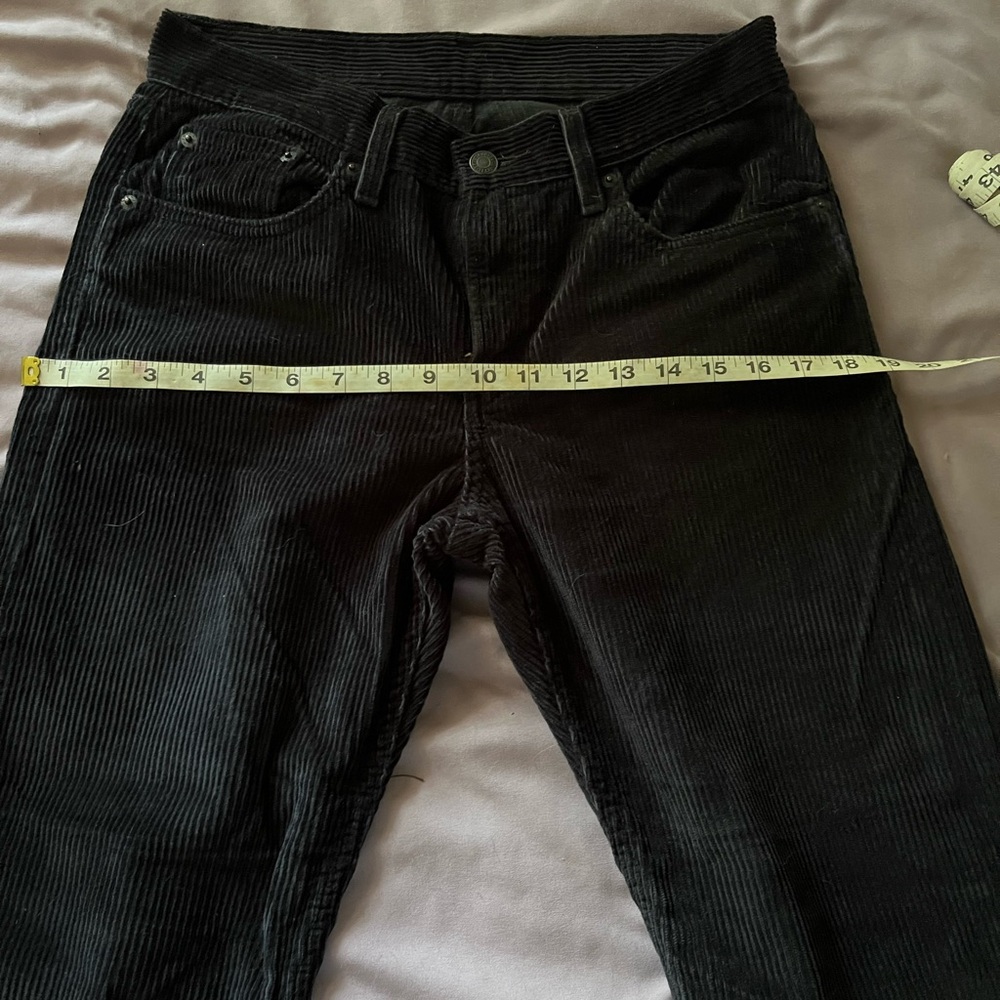 Levi's Women's Black Corduroy Straight Leg Pants - Picture 5 of 7